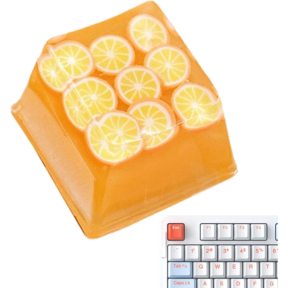 (orange) Keyboard Keycaps Set,Cute Keycaps | Candy Fruit Keycaps Decorative Computer Accessories For Mechanical Keyboard Backlit Keycaps Replacement