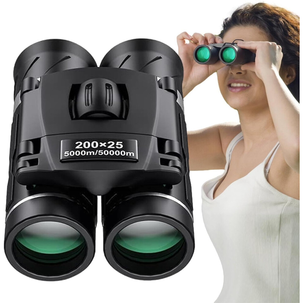 Adult Binoculars, 20025 HD Compact Concert Binoculars, Portable Non-slip Telescope High-Definition Stargazing Glasses For BirdWatching Hunting