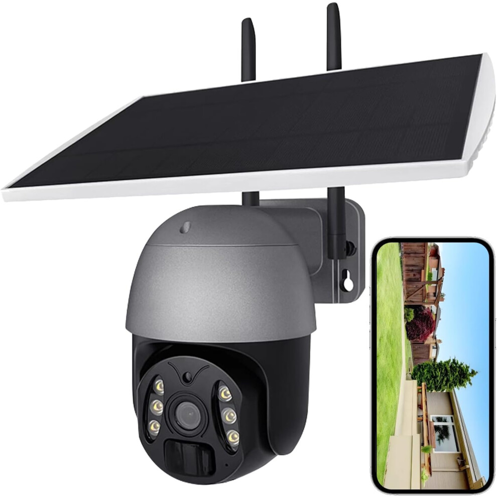 (Wifi Add 32g Card) Outdoor Solar Camera Wireless WiFi, Sensor 1080P HD Night View In Color Camera, Full Color 3 Million Pixel Night Vision Monitor Support Cloud Storage