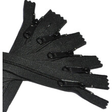 Zíperes de Mão YKK 7" - 60" Long Pull Cor 580 Preto (5 Zíperes/Pacote) - Escolha o Comprimento