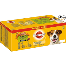 PEDIGREE - Adult Wet Dog Food Pouches - 40 x 100 g - Mixed Selection in Gravy - Dog Food Wet Bulk Pack