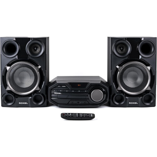 Roxel Roxel Roar CD Player Mini Hi-Fi System, 100W Speakers, BT,USB,MP3,AUX