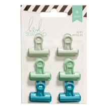 American Crafts Heidi Swapp Bulldog Clips Greens 6 pe   as
