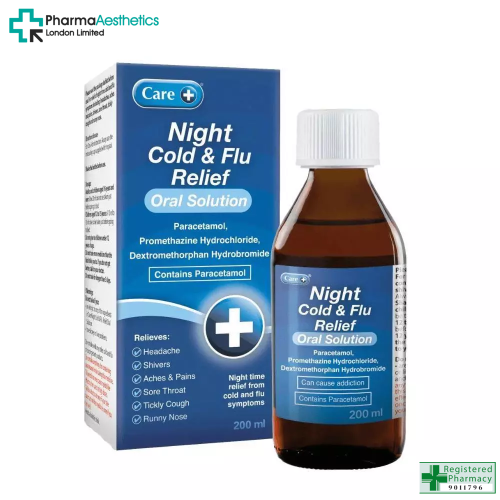 Care Night Cold & Flu Relief Oral Solution 200ml