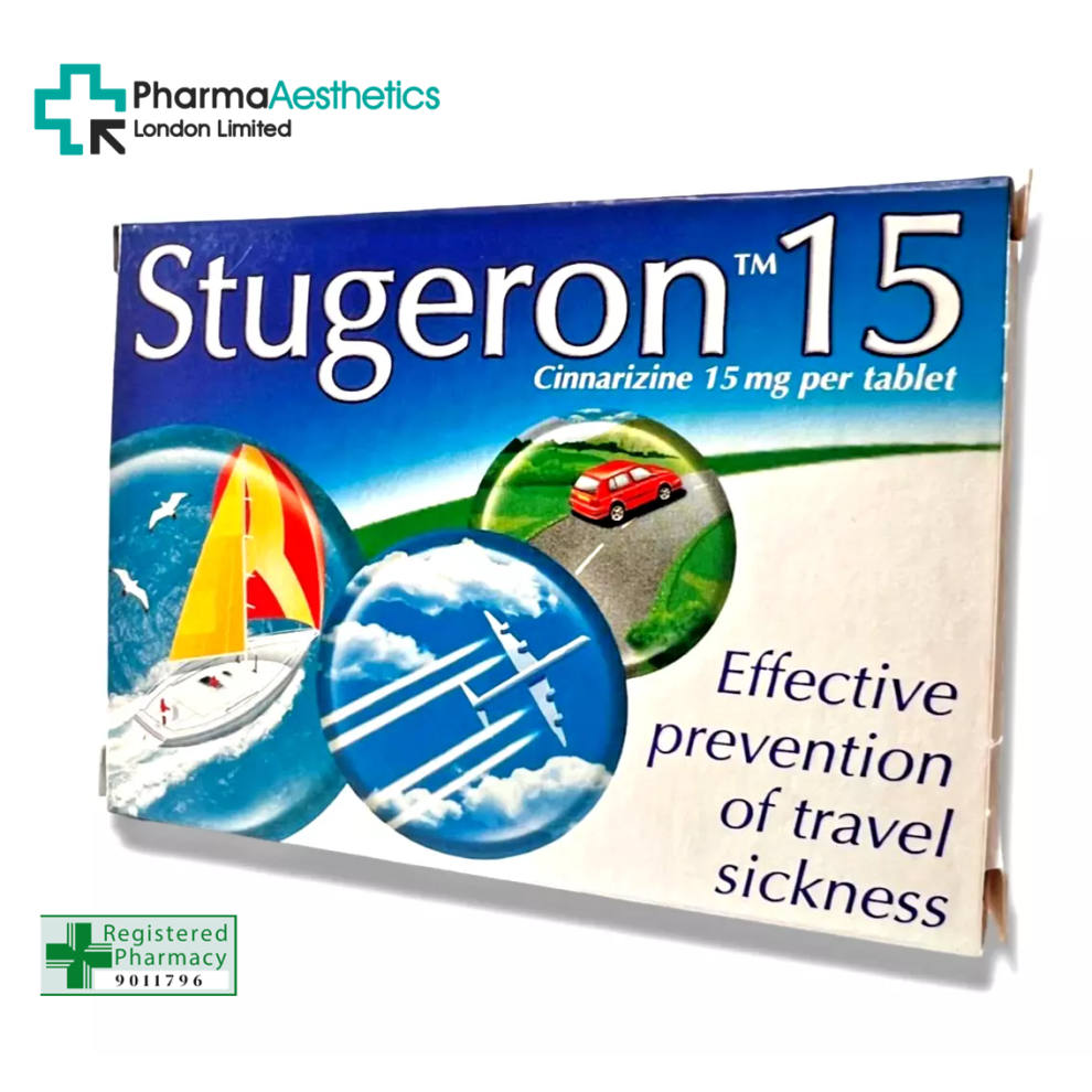 Stugeron (Cinnarizine) 15 mg Tablets 15 (For Motion Sickness)