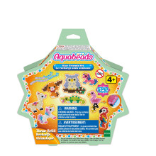 Aquabeads Arts & Crafts Rezerva cu margele tematice Star Friends cu peste 600 de margele ?i ?abloane multicolore