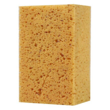 2-piece set of car washing sponges natural for car washing, wheel rims, paintwork, 16 x 10 x 7.7 cm, Yellow