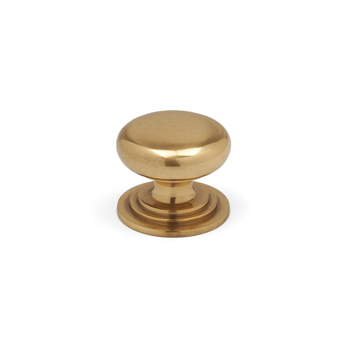 (25mm Knob) Solid Brass Cabinet Cup Handle & Knobs Gold Pulls 2