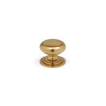 (25mm Knob) Solid Brass Cabinet Cup Handle & Knobs Gold Pulls
