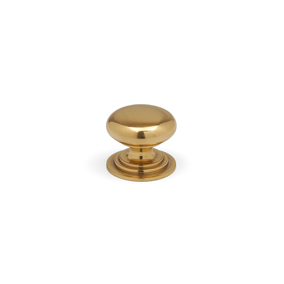 (25Mm Knob) Solid Brass Cabinet Cup Handle & Knobs Gold Pulls 5056767304160