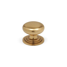 (32mm Knob) Solid Brass Cabinet Cup Handle & Knobs Gold Pulls