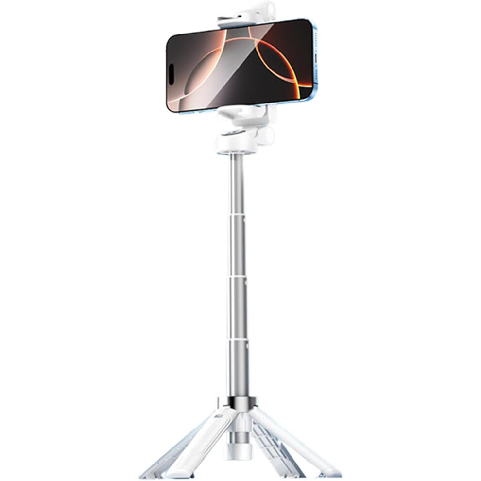 (White) Selfie Stick - Cell Phone Tripod,360 Vertical And Horizontal Rotatable Selfie Stick Wireless Remote For Travel Photograph White