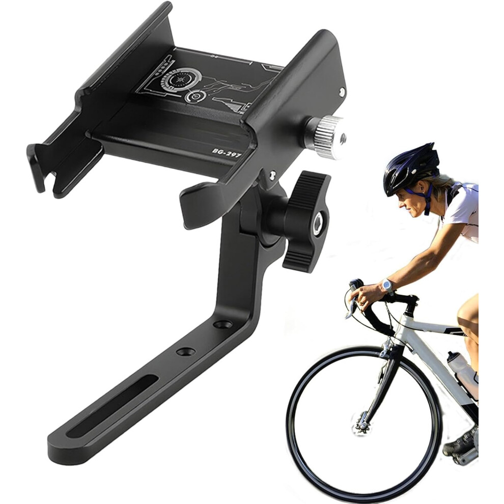 Bikes Phone Holder | Sturdy Cell Phone Holder Stable Cycle Phone Mount - Adjustable Angle Cell Phone Stands Multi-Functional Adjustable Clamp for Moto