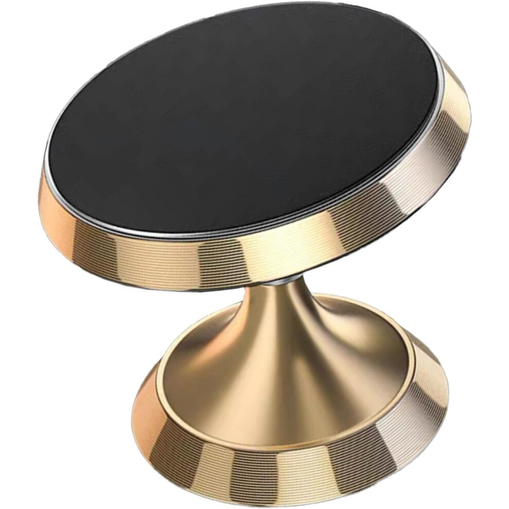(Gold) Car Phone Stand Mount | Magnetic Phone Stand For Truck Dashboard - Magnetic Phone Bracket For Suv, Rv, Convertible Car Gold