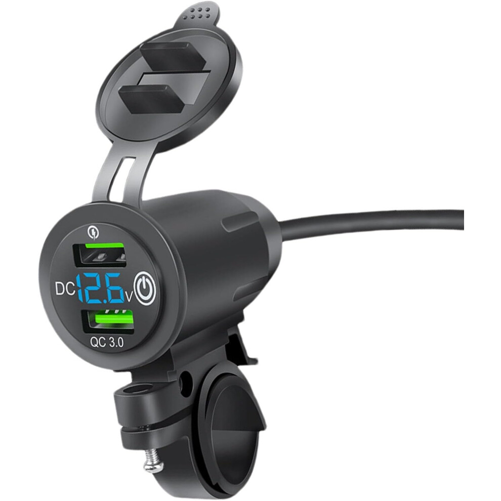 (Blu-ray) Motorcycle USB Charger - Motorcycle Phone Charger Powersports Battery Chargers,USB Charger for Boats Ships Motorcycles Atvs