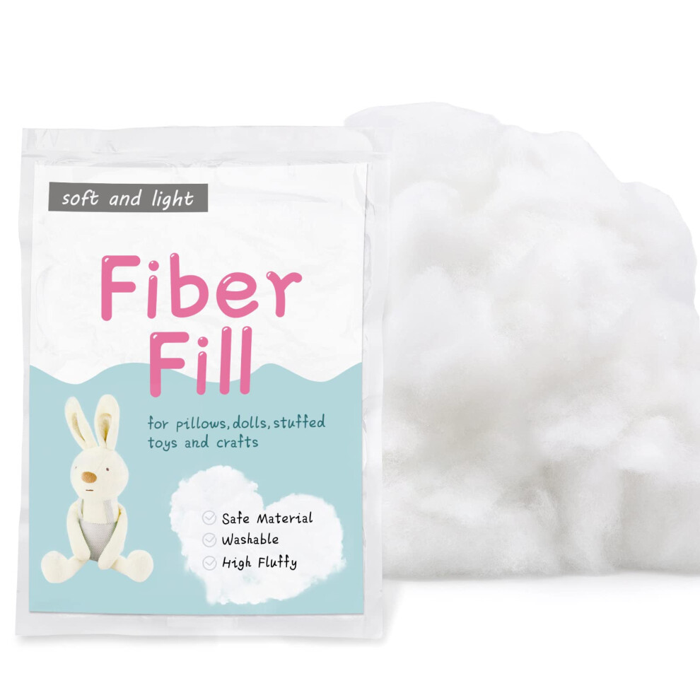 LOKUNN 100g/3.5oz Polyester Vezel Vulling Kussenvulling Vulling Kussenvulling Vulling Vulling met Hoge Veerkracht Vezelvulling voor Gevulde Dieren