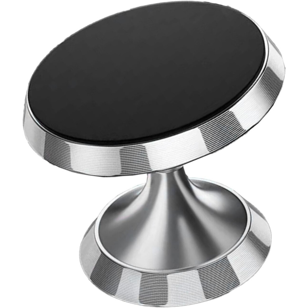 (Silver) Car Phone Stand Mount | Magnetic Phone Stand For Truck Dashboard - Magnetic Phone Bracket For Suv, Rv, Convertible Car Silver