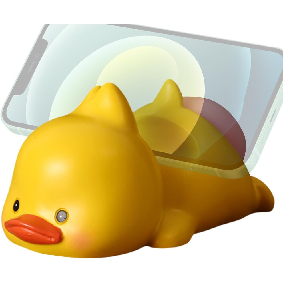 (Duck) Cell Phone Desk Holder - Animal Statue Phone Desk Holder,Phone Desk Stand Cute Animal, Resin Desk Decor For Most Mobile Phones, Desk Accessorie 5904151526431