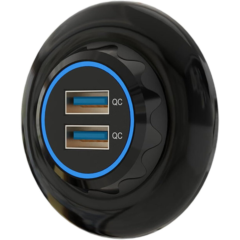 (2 QC3.0) Fast Car Charger - Port USB Outlet Quick Charge 3.0 Port - 30W Car Quicker Charger Socket Fast Charging Phone Charger USB Charger Car Socket