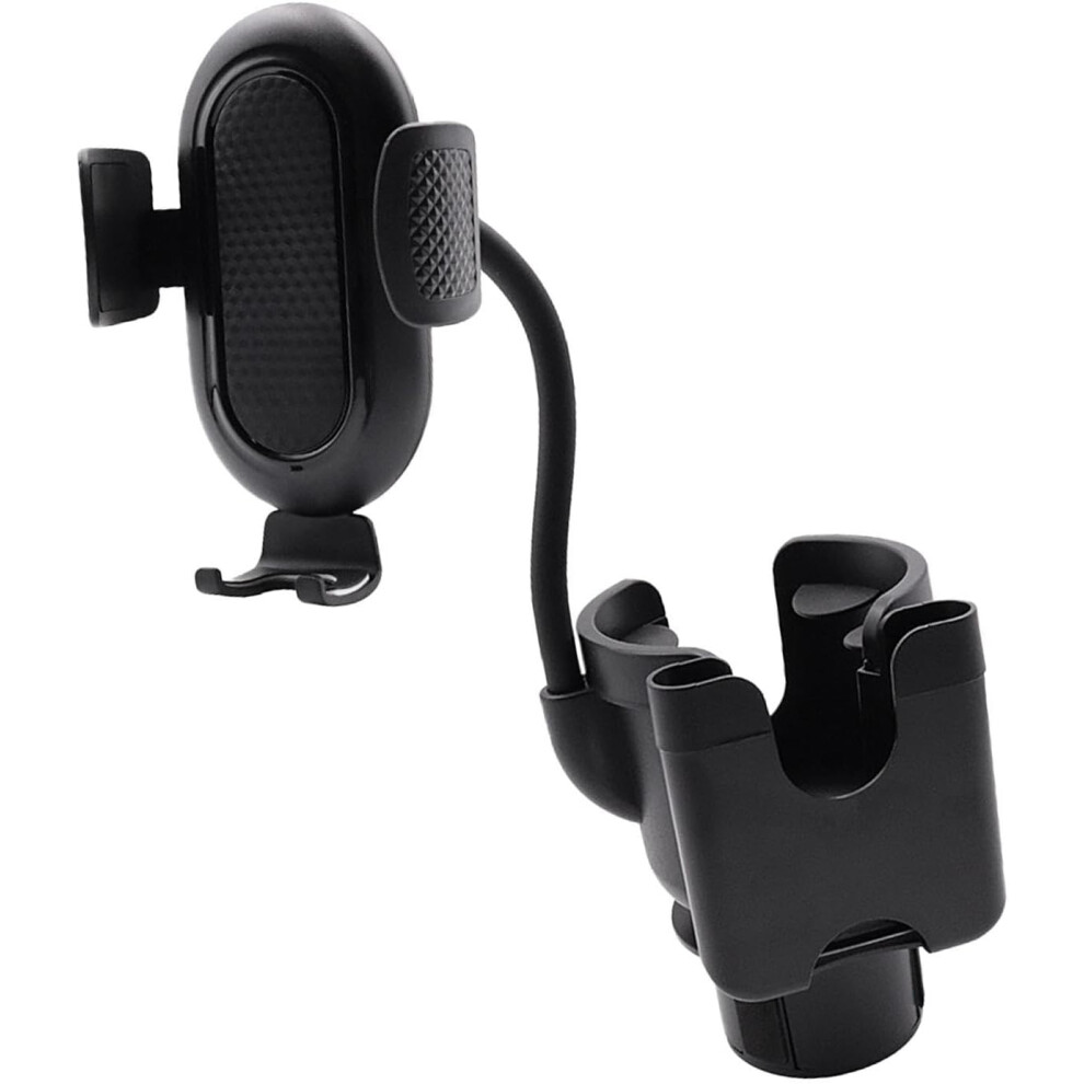 (C) Cup Phone Holder For Car,Car Cell Phone Holder - Cell Phone Holder, 360 Rotation Auto Cup Holder Extender, Car Cup Holder Phone, Cup Holder Expander