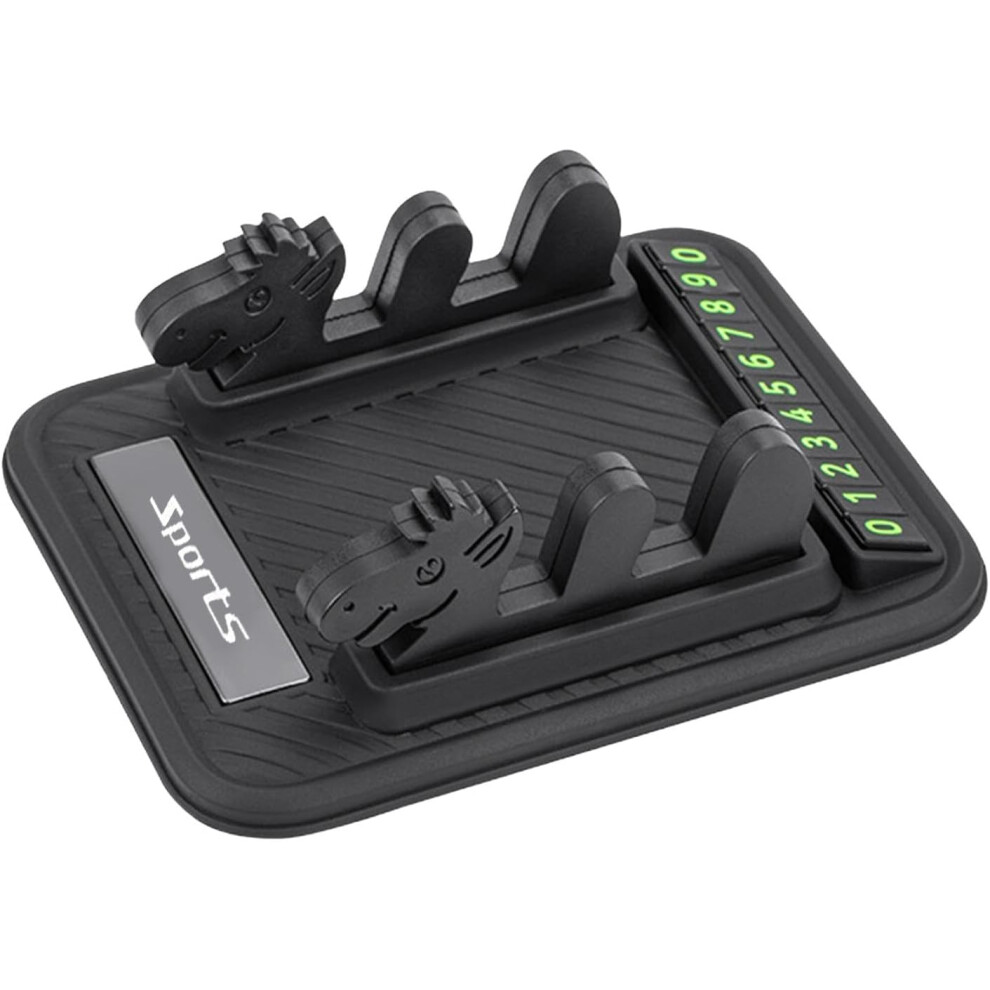 (sports logo) Phone Holder for Car Dashboard | Dashboard Anti-Slip Pad Phone Mount for Car - Automotive Interior Organizer Road Trip Storage Stand for
