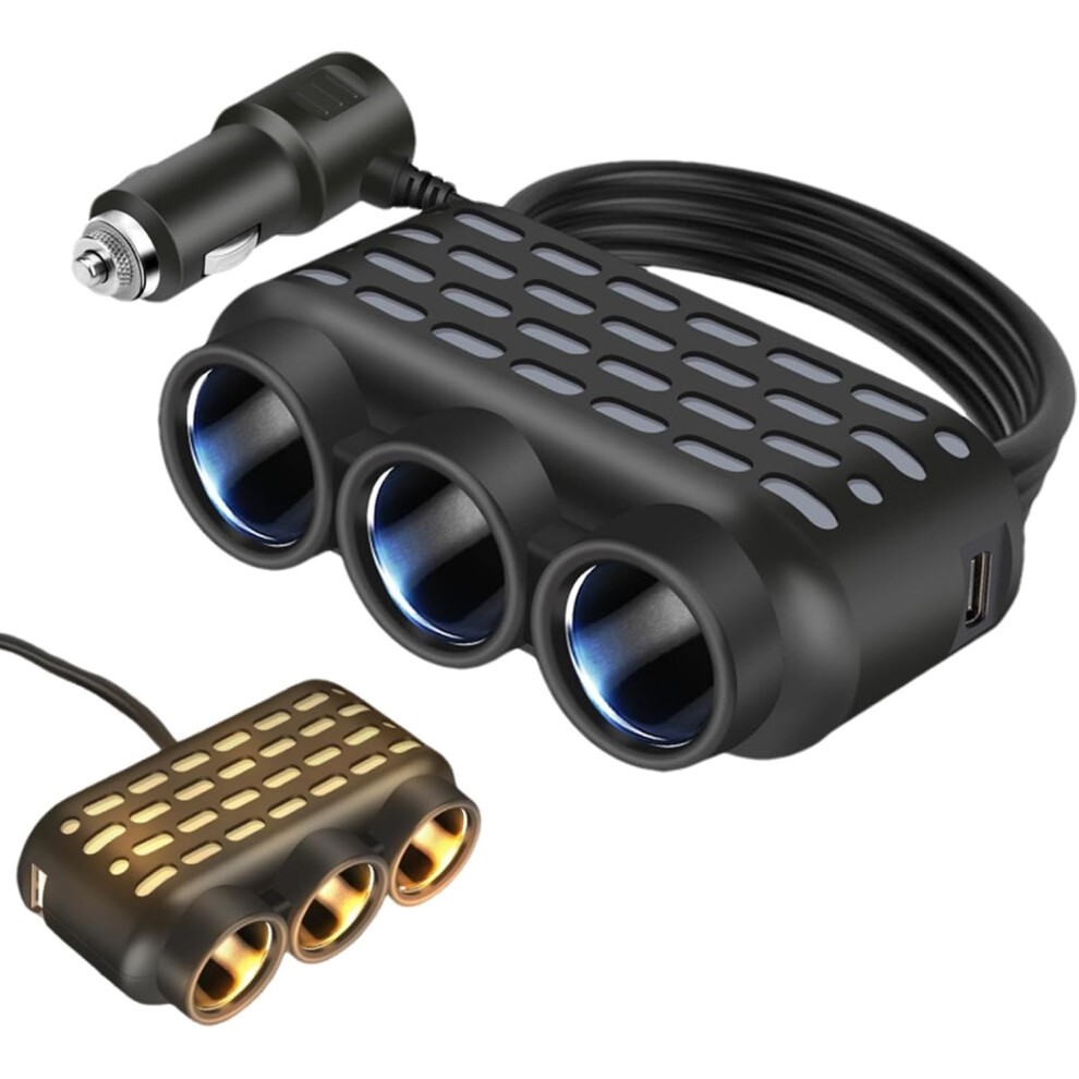 Car Charger Adapter Splitter - QC3.0 PD Charger Socket for Truck - Dual USB Charging Ports, Fast Charging Car Adapter for Car, Convertible, RV