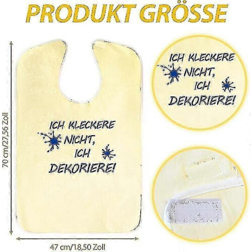 Reusable and waterproof bibs for adults, fun and practical for elderly and disabled people 1