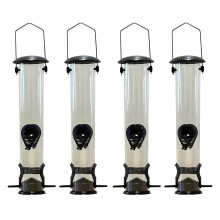 Large Hanging Bird Seed Feeders (Set of 4)