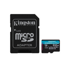 Kingston Technology microSDXC-kaart 512GB 200MB/s U3 V30 A2 Canvas Go Plus
