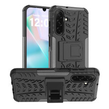 (Black) iCatchy for Samsung Galaxy A26 5G Case, Heavy Duty Hard Tough Dual Layer Hybrid Shockproof Cover