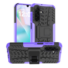 (Purple) iCatchy for Samsung Galaxy A26 5G Case, Heavy Duty Hard Tough Dual Layer Hybrid Shockproof Cover
