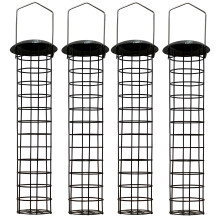 Large Hanging Suet Fat Ball Bird Feeders (Set of 4)