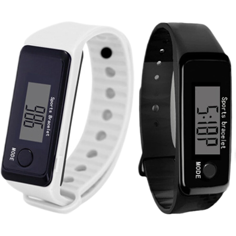(2pc) Pedometer Watch, Step Counter Watch, Fitness Tracker Watch, Waterproof Calorie Distance Pedometer, Fitness Smart Watches With Sto pwatch, Portable