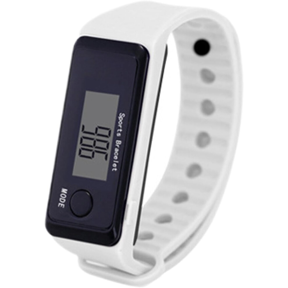 (White) Pedometer Watch, Step Counter Watch, Fitness Tracker Watch, Waterproof Calorie Distance Pedometer, Fitness Smart Watches With Sto Pwatch, Port White