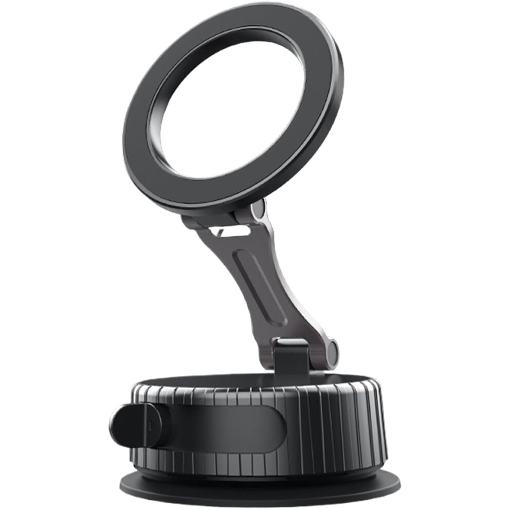 Magnetic Suction Phone Mount - Magnetic Vacuum Suction Phone Mount | Foldable Rotatable Cellphone Stand, Strong Mobile Stand for All All Vehicle