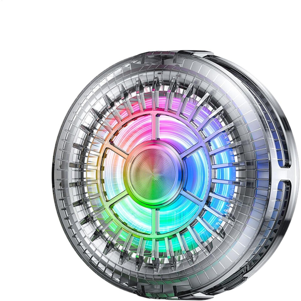 Cell Phone Cooler with Led Lights | Portable Phone Cooler with Magnetic Suction | Full Hole Design Quiet Cooling Fan for Game Live Streaming