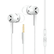 (Black) Wired Earbuds - Ear Phones with Cord | 3.5mm Noise Cancelling Corded Earphone for Airplane Game Travel Studio Recording School Music