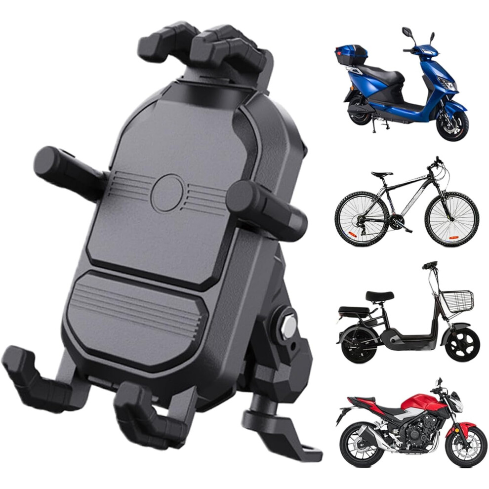(Rear view mirror) Phone Holder for Motorcycle,360 Rotatable Motorcycle Mounts - Mounting Base with Clamp for Scooter Atv Dirtbike Biking Cycling Gear