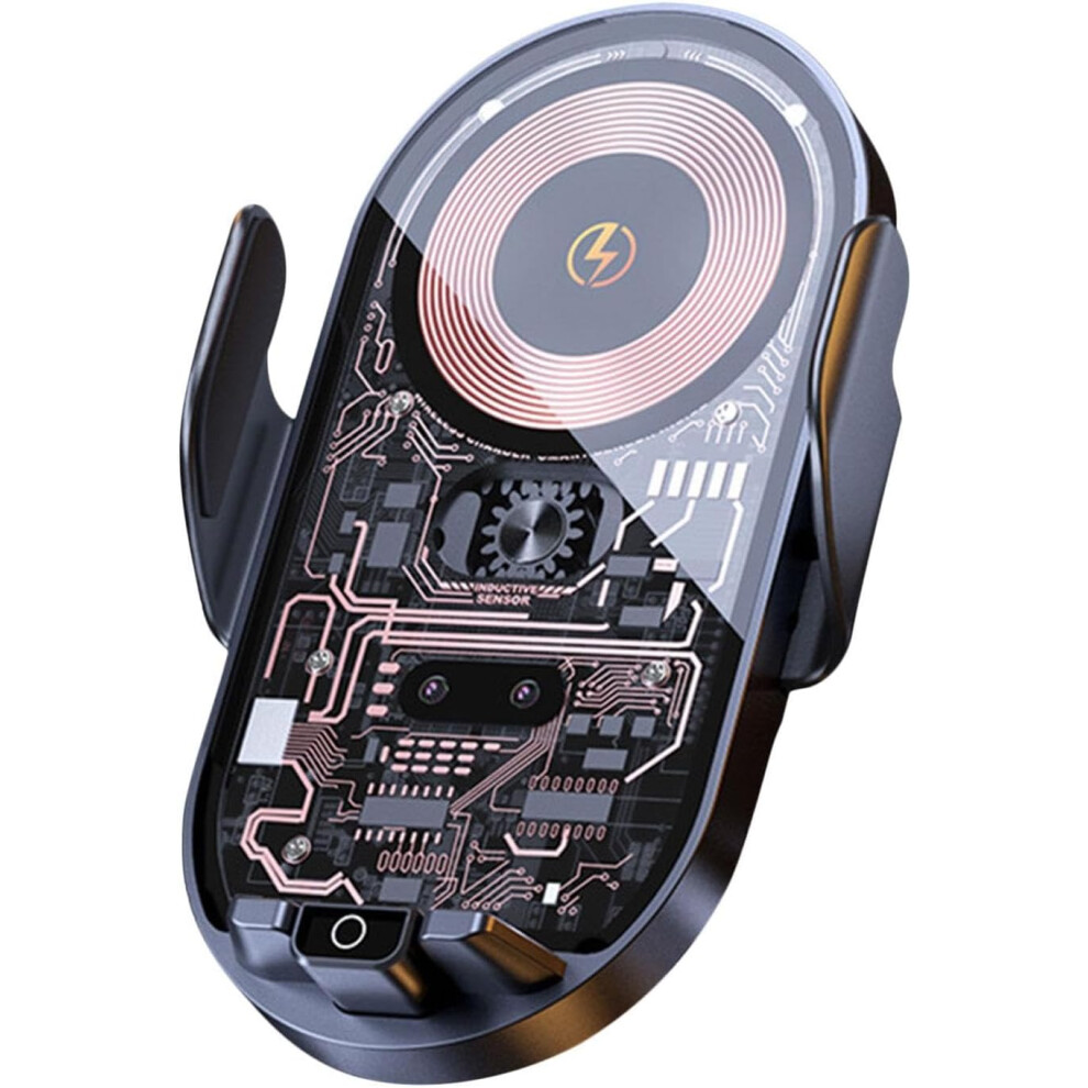 (car wireless charging) Wireless Car Mount Charger - 360 Degrees Rotation Vehicle Mount Phone Holder - Safe Cellphones Charging Rack Dashboard Mount f