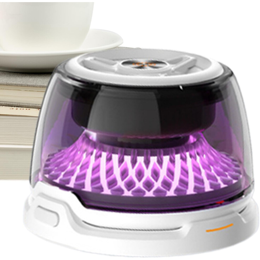 (White) Magnetic Wireless Speaker | RGB Light Loud Wireless Speaker Desktop Wireless Speaker,Stereo Speaker Practical Intelligent Wireless Speaker for