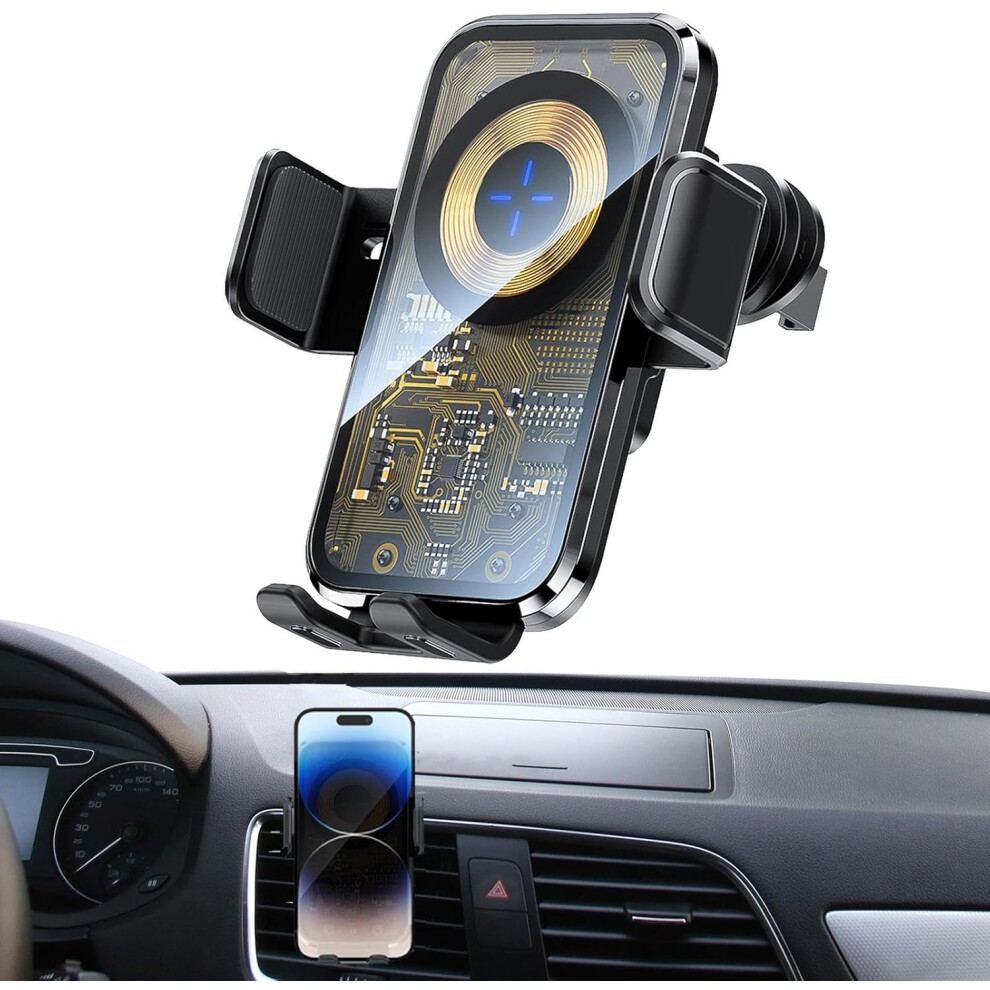 Wireless Car Charger Mount,15W Cell Phone Accessories - Car Vent Clips Accessories, Magnetic Wireless Charging Bracket, Magnetic For Women Men
