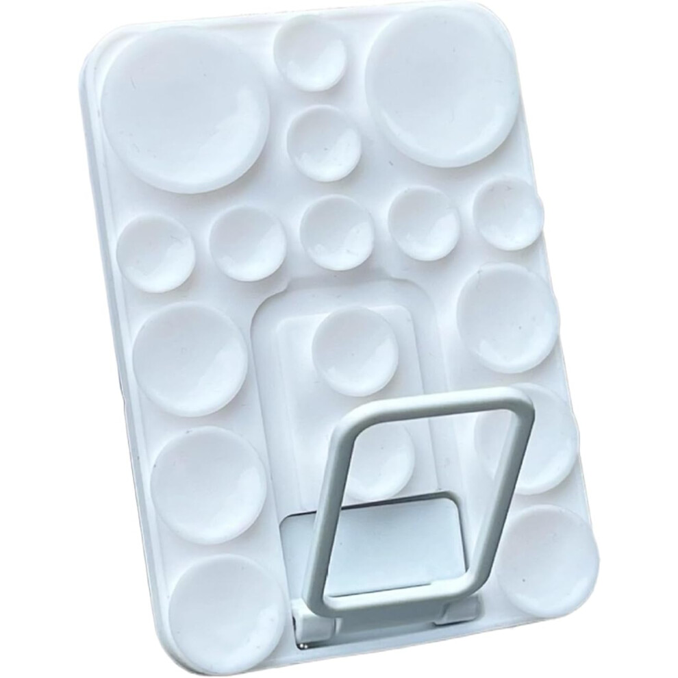 (White) Phone Suction Grip,Double Sided Phone Case Mount Sticky Stand Suction Cup - Adhesive Cellphone Strong Adsorption Holder For Dashboard, Center White
