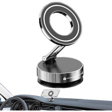 (silver) Adjustable Phone Holder for Car | Vacuum Magnetic Car Phone Holder,Space-Saving Smartphone Stand, Automobile Accessories for Living Room, Gym