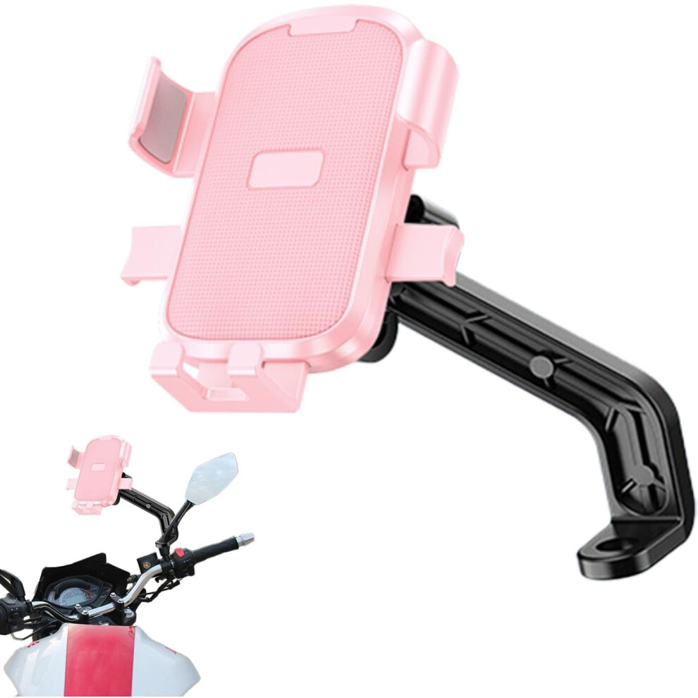 (Sight glasses, pink) Bicycle Phone Holder | Portable Bicycle Handlebar Phone Mount | Bike Cellphone Holder, Rotatable Handlebar Phone Clamp for Electric Vehicle Handlebars