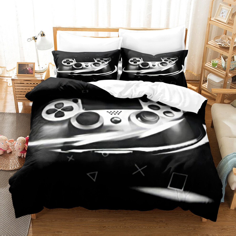 (1, 200*230 Three-Piece Set) New Home Textile Grinding Gamepad Series Three-Piece Set Digital Printing Three-Piece Set 6942746581129