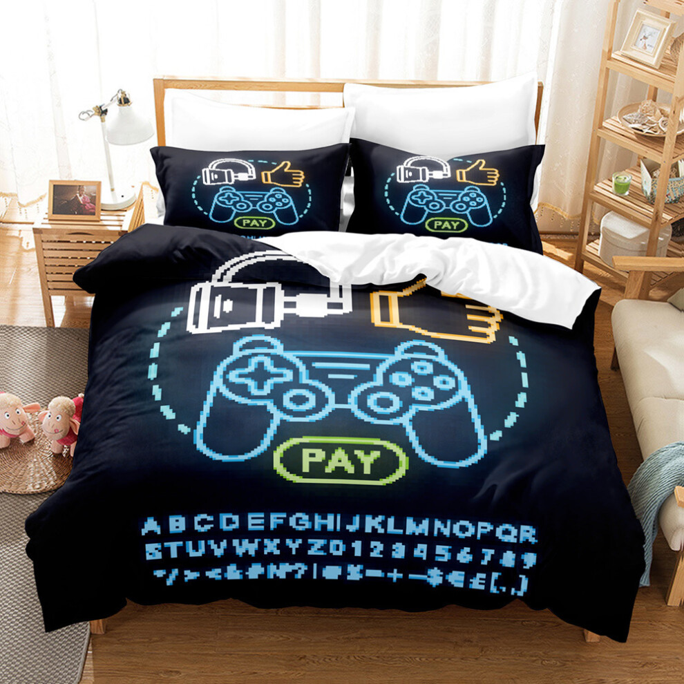 (15, 140*210 Three-Piece Set) New Home Textile Grinding Gamepad Series Three-Piece Set Digital Printing Three-Piece Set 6942746581839