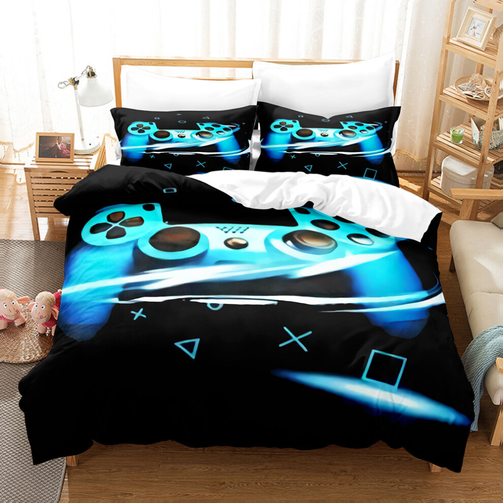 (3, 140*210 Three-Piece Set) New Home Textile Grinding Gamepad Series Three-Piece Set Digital Printing Three-Piece Set 6942746583048