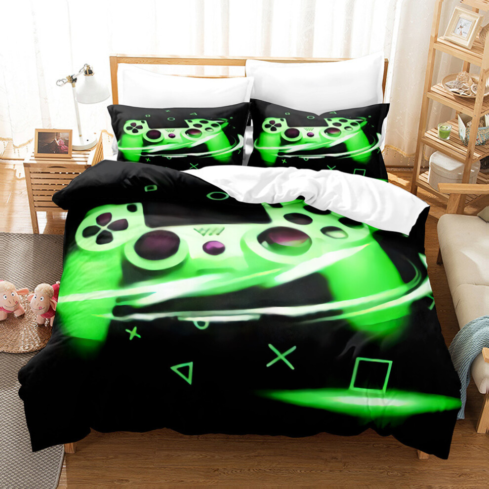 (4, 180*210 Three-Piece Set) New Home Textile Grinding Gamepad Series Three-Piece Set Digital Printing Three-Piece Set 6942746583307