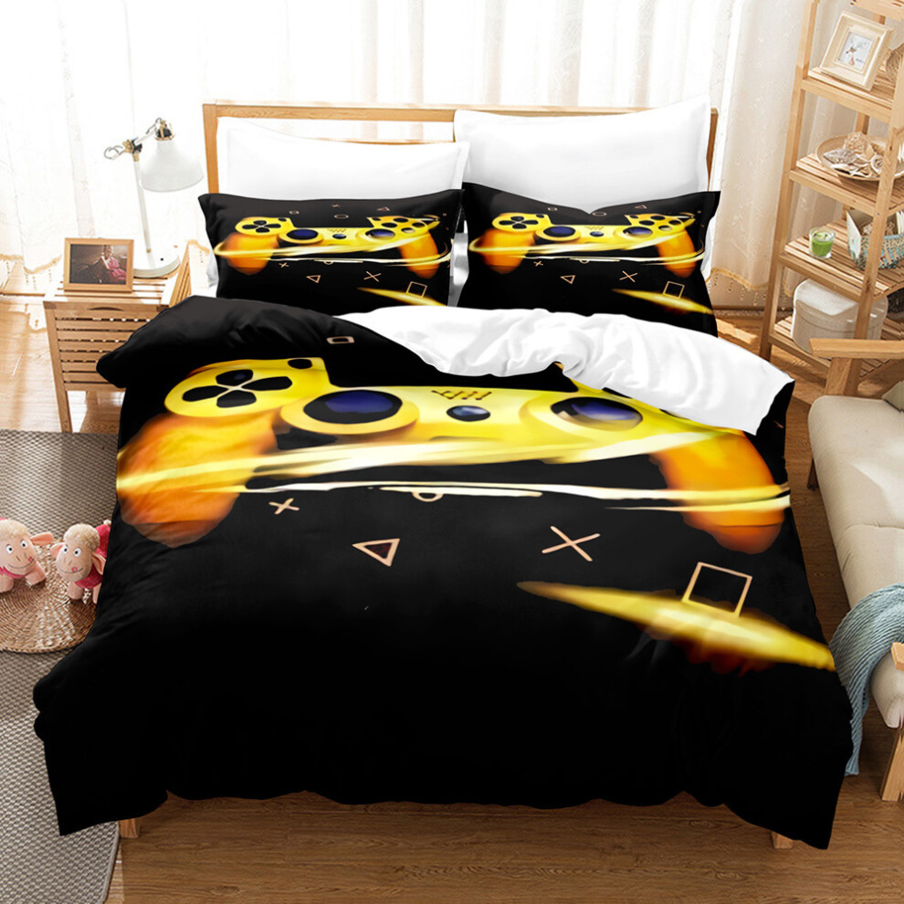 (9, 180*200 Three-Piece Set) New Home Textile Grinding Gamepad Series Three-Piece Set Digital Printing Three-Piece Set 6942746584298