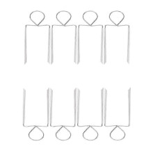 8Pcs Stainless Steel BBQ Skewer S Et Double Veggie Raft Wide Barbecue Skewers Grill Clips Needle BB